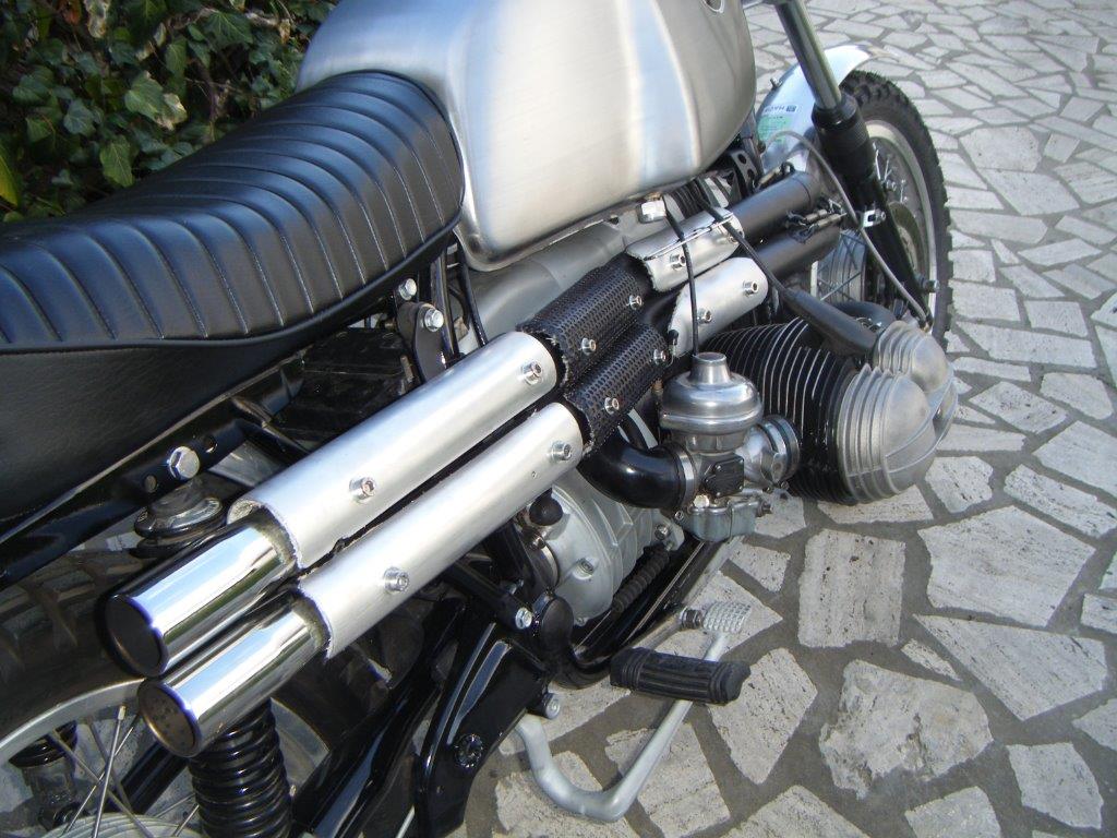 The burning exhaust